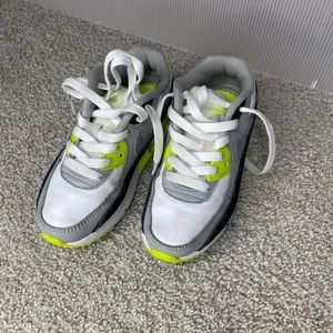 Kids size 13c Neon Green Air max. Pre own